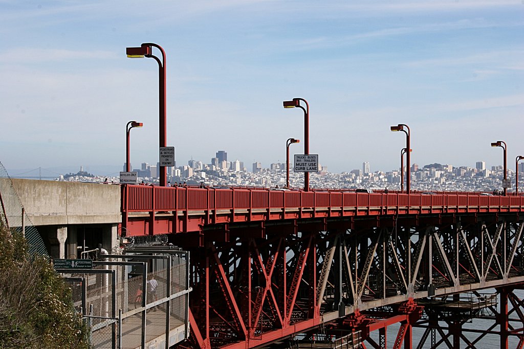 Golden Gate Deck and SF Skyline