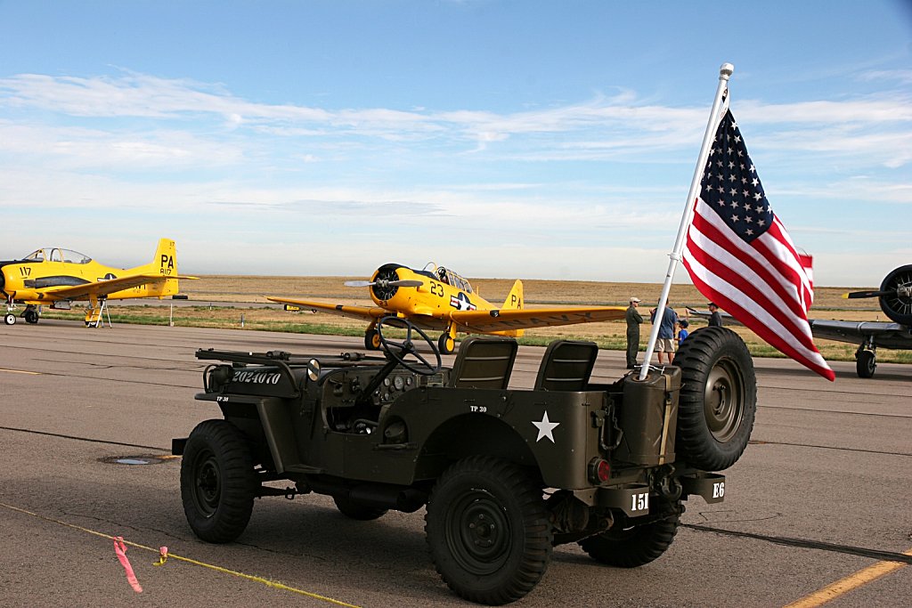 Willies Jeep and T-6 Texan